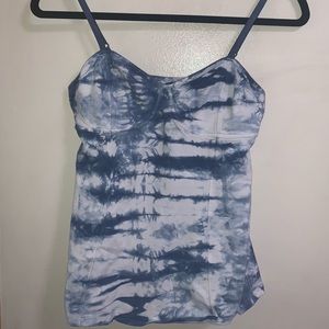 Talula Blue Tie-Dye Bustier Style Tank Top - Large